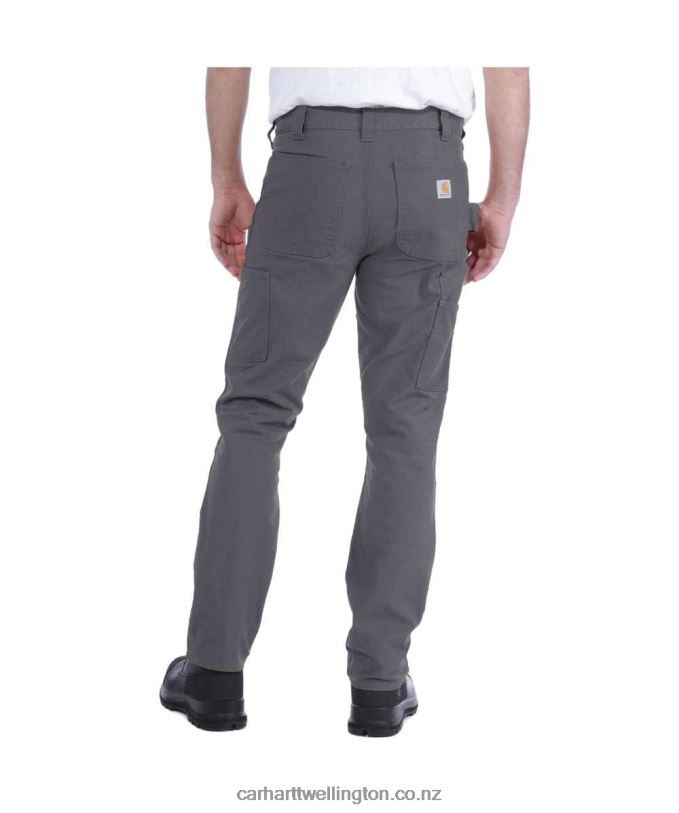 Men Rugged Flex Straight Fit Duck Double-Front Utility Work Pant Carhartt R6J0P52 Black