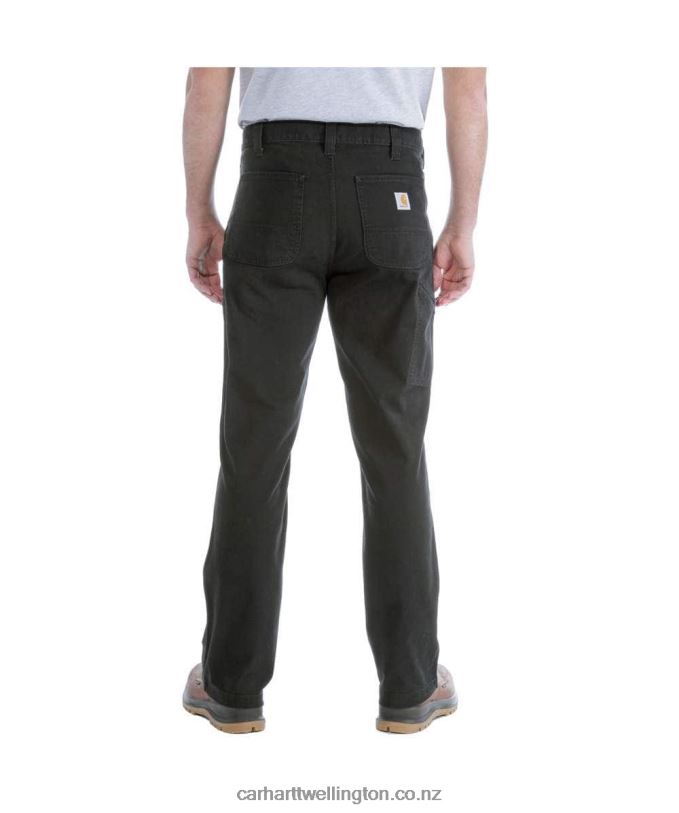 Men Rugged Flex Straight Fit Duck Tapered Leg Utility Work Pant Carhartt R6J0P67 Black
