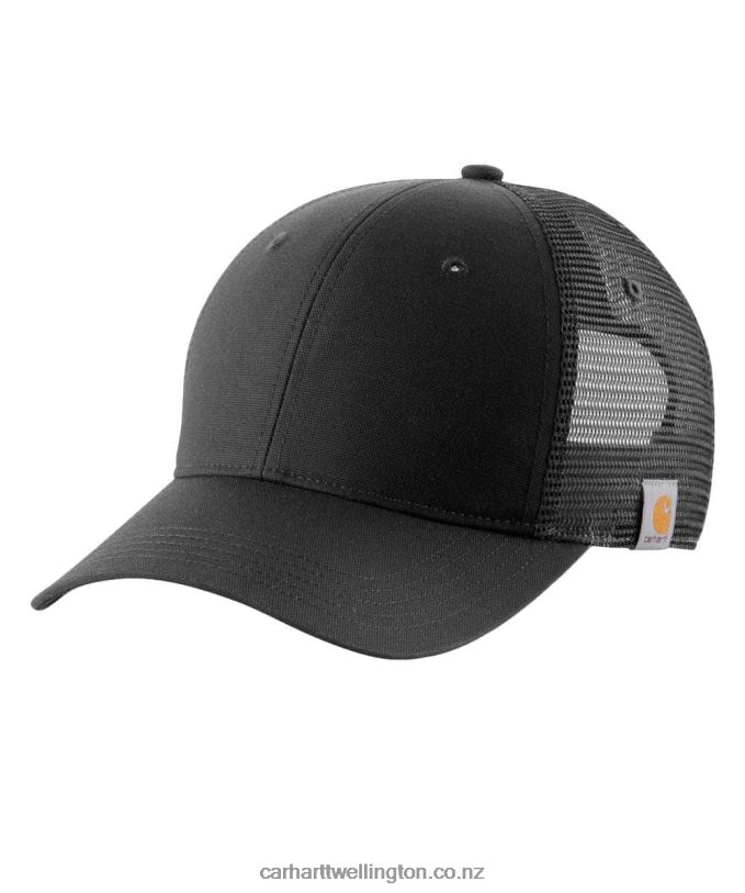 Men Rugged Professional Series Canvas Mesh Back Cap Carhartt R6J0P85 Black