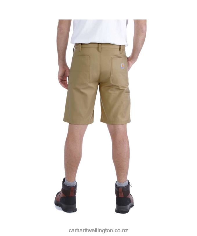 Men Rugged Professional Series Rugged Flex Relaxed Fit Canvas Work Short Carhartt R6J0P147 Black