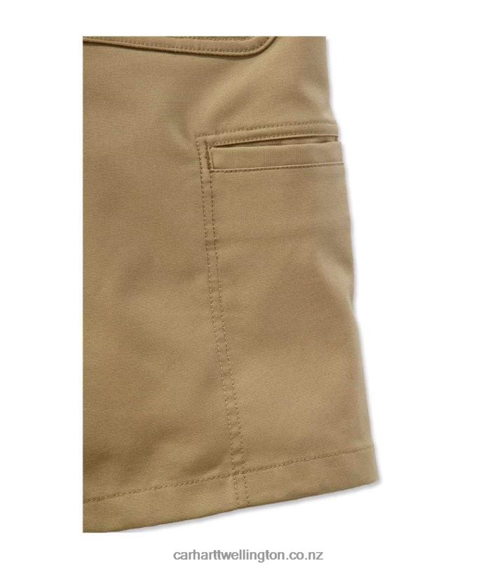 Men Rugged Professional Series Rugged Flex Relaxed Fit Canvas Work Short Carhartt R6J0P147 Black