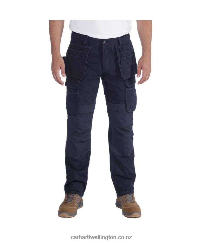 Men Steel Rugged Flex Relaxed Fit Double-Front Cargo Multi-Pocket Work Pant Carhartt R6J0P62 Black