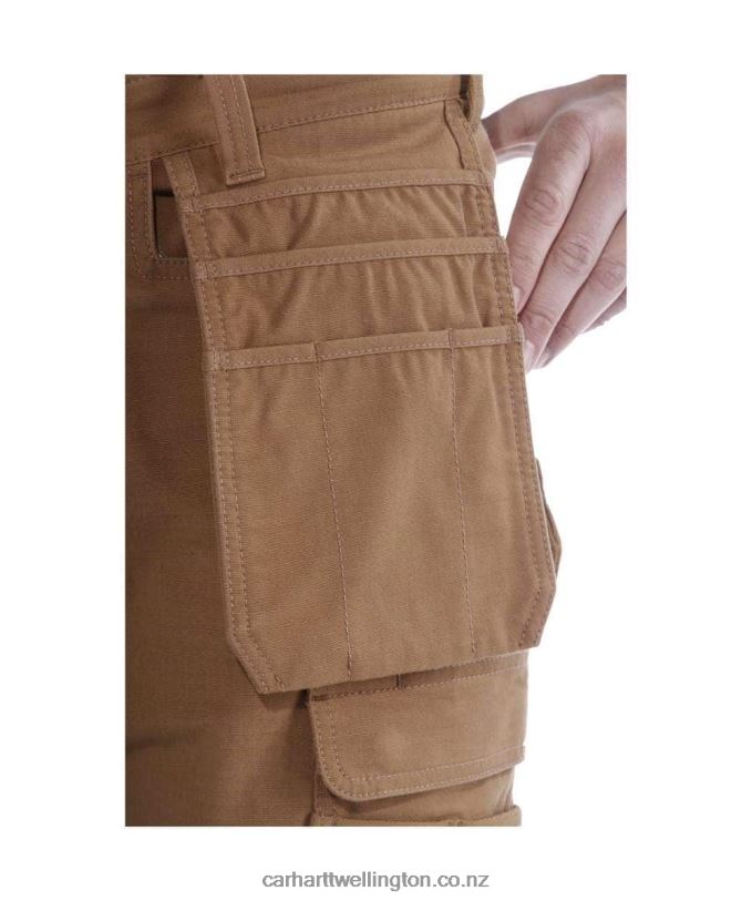 Men Steel Rugged Flex Relaxed Fit Double-Front Cargo Multi-Pocket Work Pant Carhartt R6J0P62 Black