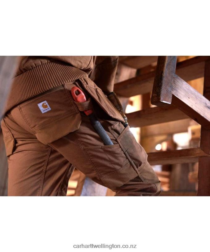 Men Steel Rugged Flex Relaxed Fit Double-Front Cargo Multi-Pocket Work Pant Carhartt R6J0P62 Black
