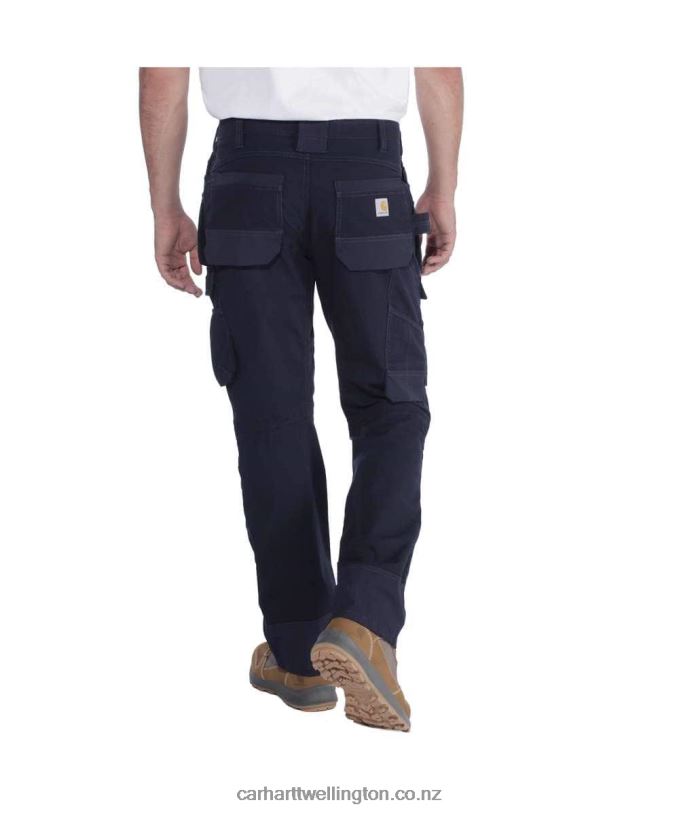 Men Steel Rugged Flex Relaxed Fit Double-Front Cargo Multi-Pocket Work Pant Carhartt R6J0P62 Black