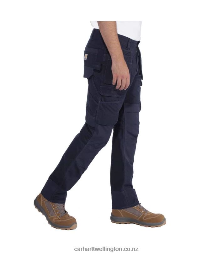Men Steel Rugged Flex Relaxed Fit Double-Front Cargo Multi-Pocket Work Pant Carhartt R6J0P62 Black