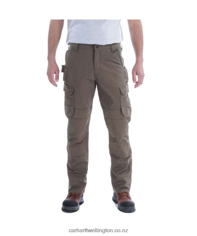 Men Steel Rugged Flex Relaxed Fit Double-Front Cargo Work Pant Carhartt R6J0P64 Black