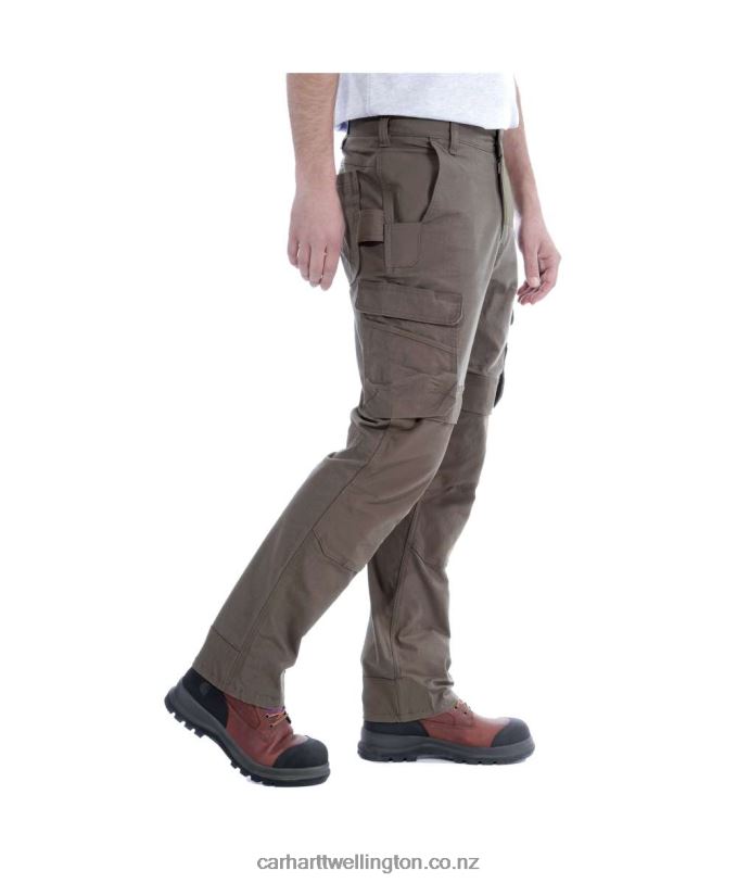 Men Steel Rugged Flex Relaxed Fit Double-Front Cargo Work Pant Carhartt R6J0P64 Black