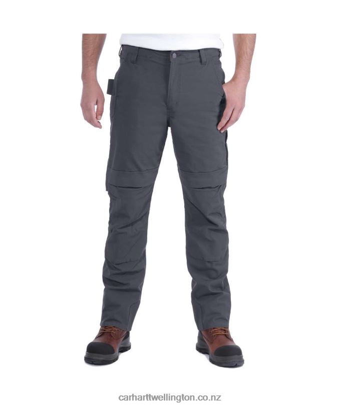 Men Steel Rugged Flex Relaxed Fit Double-Front Utility Multi-Pocket Work Pant Carhartt R6J0P72 Shadow