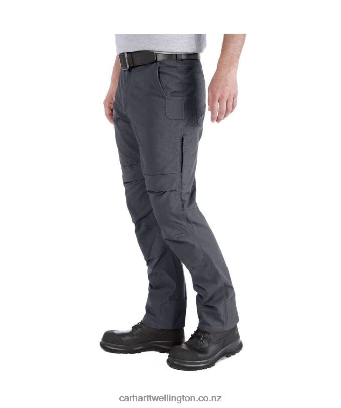 Men Steel Rugged Flex Relaxed Fit Double-Front Utility Multi-Pocket Work Pant Carhartt R6J0P72 Shadow