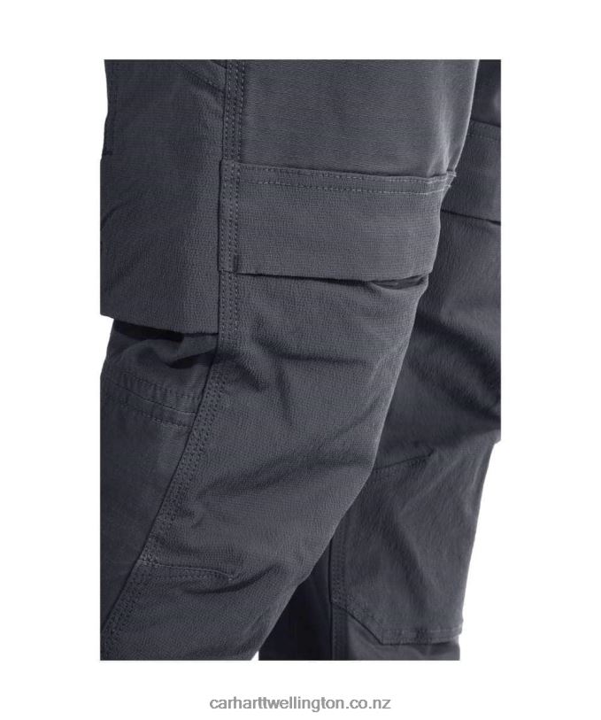 Men Steel Rugged Flex Relaxed Fit Double-Front Utility Multi-Pocket Work Pant Carhartt R6J0P72 Shadow