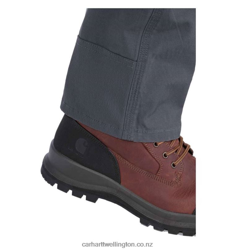 Men Steel Rugged Flex Relaxed Fit Double-Front Utility Multi-Pocket Work Pant Carhartt R6J0P72 Shadow