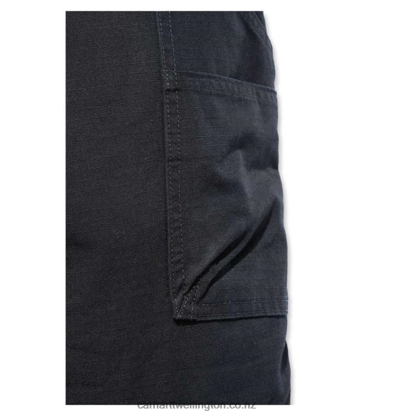 Men Steel Rugged Flex Relaxed Fit Double-Front Utility Work Pant Carhartt R6J0P57 Black