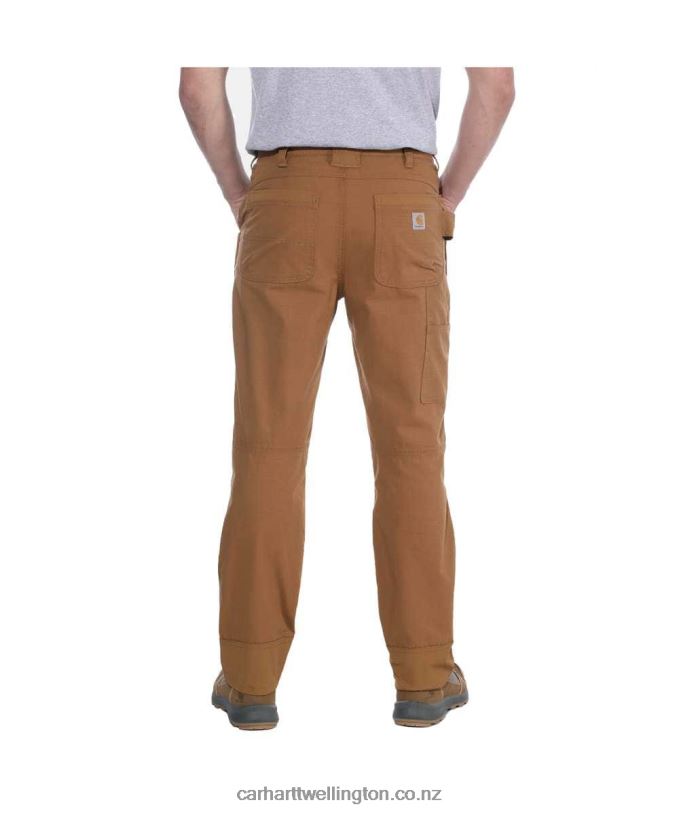 Men Steel Rugged Flex Relaxed Fit Double-Front Utility Work Pant Carhartt R6J0P57 Black
