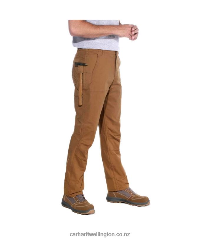 Men Steel Rugged Flex Relaxed Fit Double-Front Utility Work Pant Carhartt R6J0P57 Black