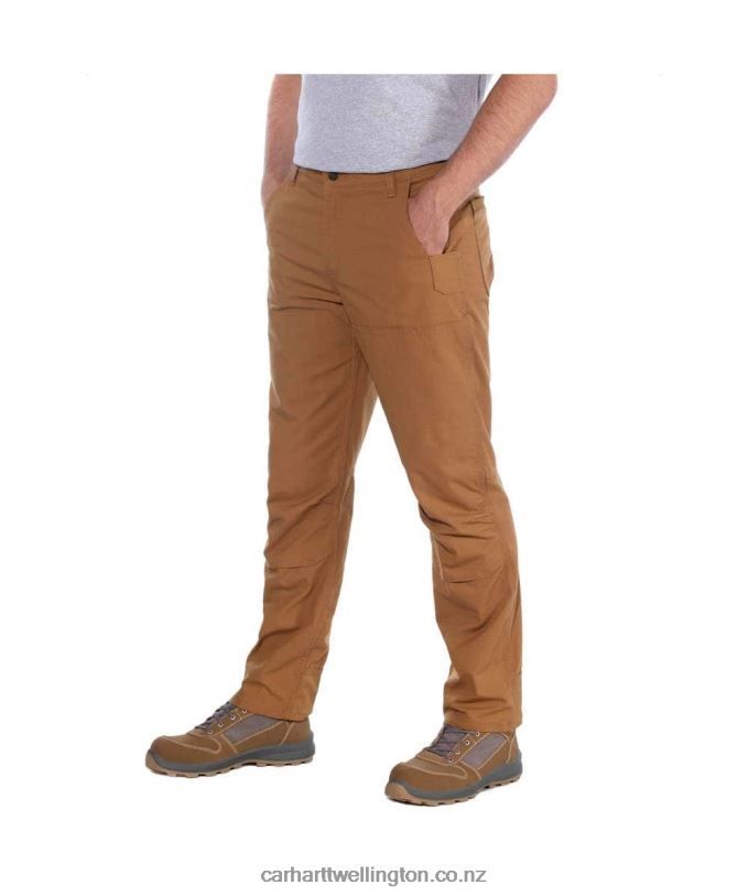 Men Steel Rugged Flex Relaxed Fit Double-Front Utility Work Pant Carhartt R6J0P57 Black