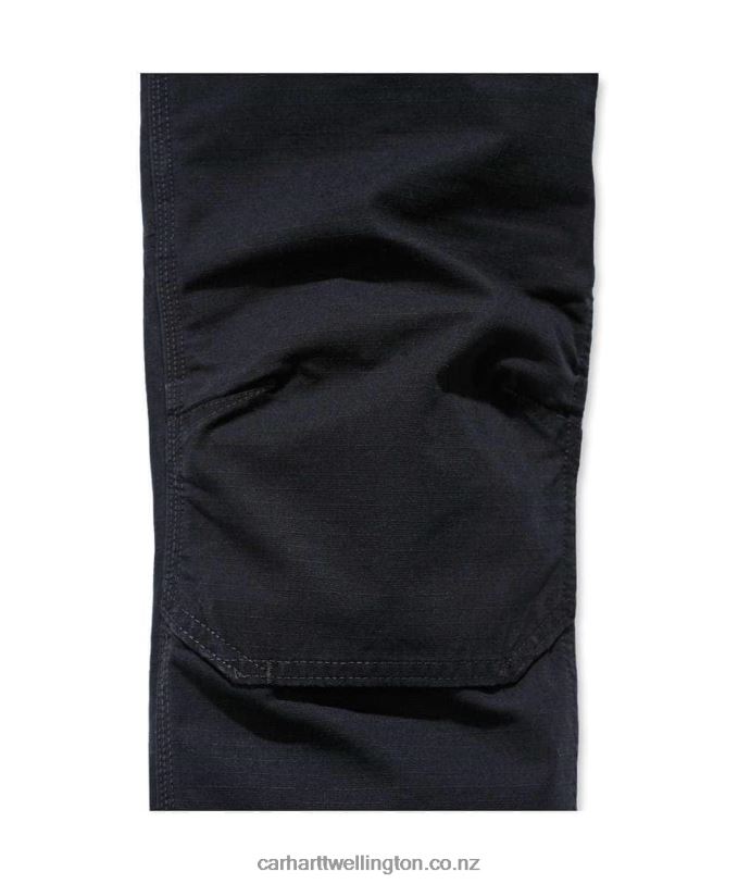 Men Steel Rugged Flex Relaxed Fit Double-Front Utility Work Pant Carhartt R6J0P57 Black