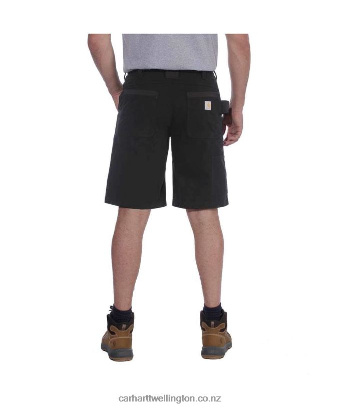 Men Steel Rugged Flex Relaxed Fit Utility Work Short Carhartt R6J0P148 Black