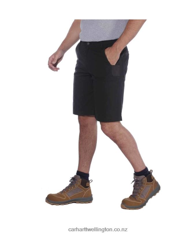 Men Steel Rugged Flex Relaxed Fit Utility Work Short Carhartt R6J0P148 Black