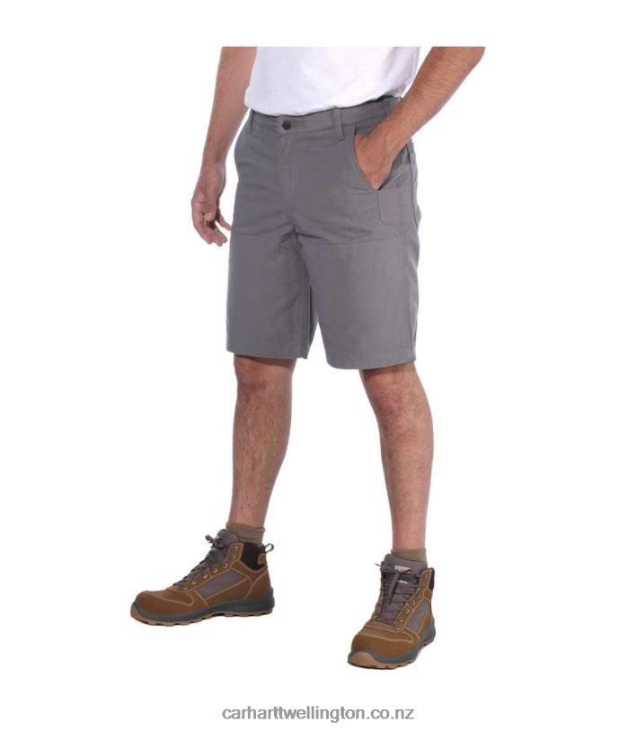 Men Steel Rugged Flex Relaxed Fit Utility Work Short Carhartt R6J0P148 Black