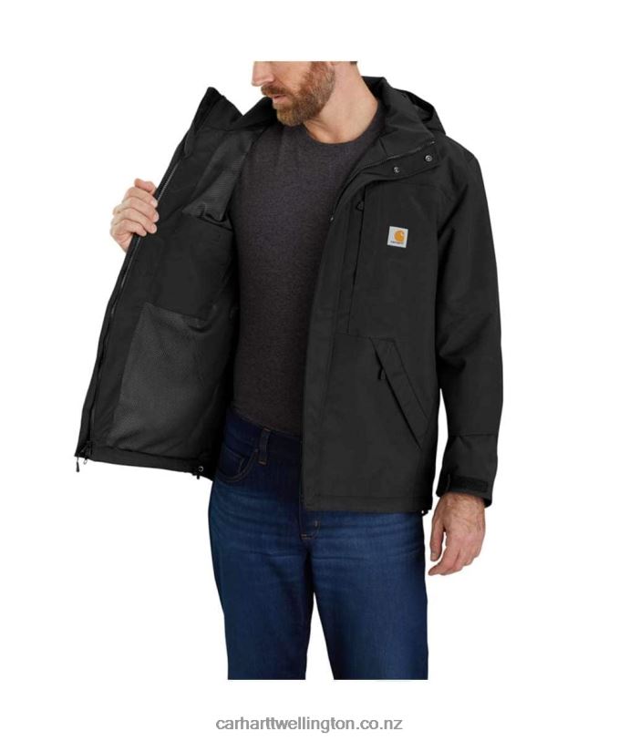 Men Storm Defender Loose Fit Heavyweight Jacket Carhartt R6J0P29 Black