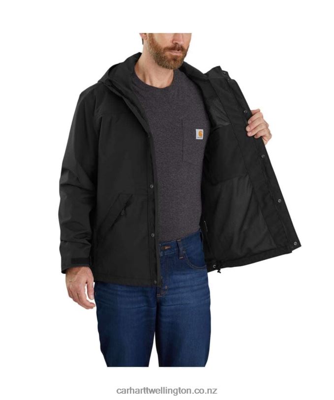 Men Storm Defender Loose Fit Heavyweight Jacket Carhartt R6J0P29 Black