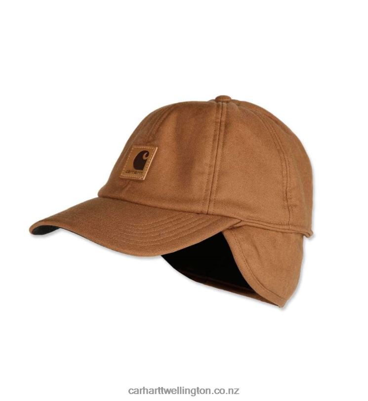 Men Stretch Fitted Earflap Cap Carhartt R6J0P93 Carhartt Brown