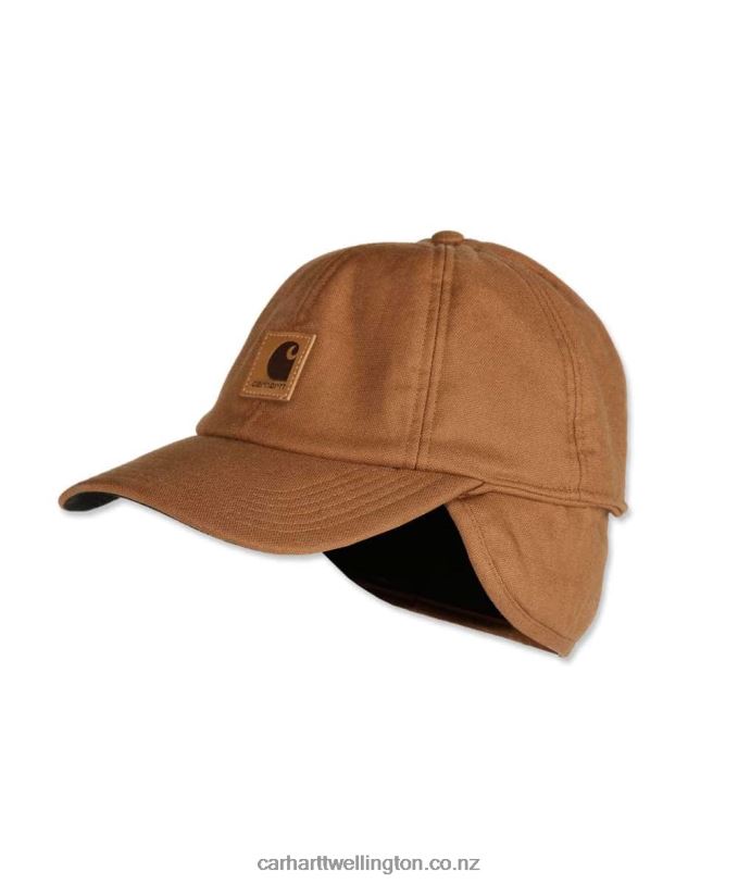Men Stretch Fitted Earflap Cap Carhartt R6J0P93 Carhartt Brown