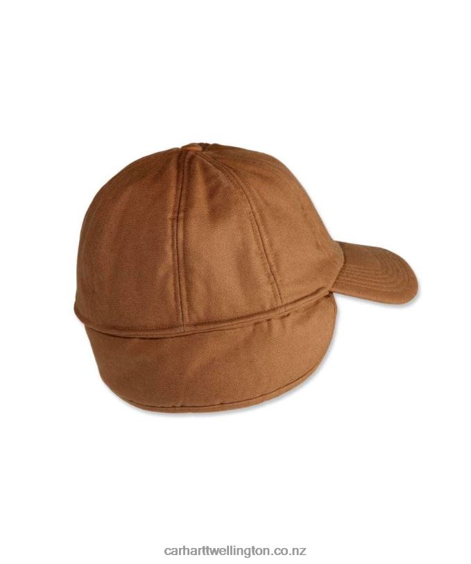 Men Stretch Fitted Earflap Cap Carhartt R6J0P93 Carhartt Brown