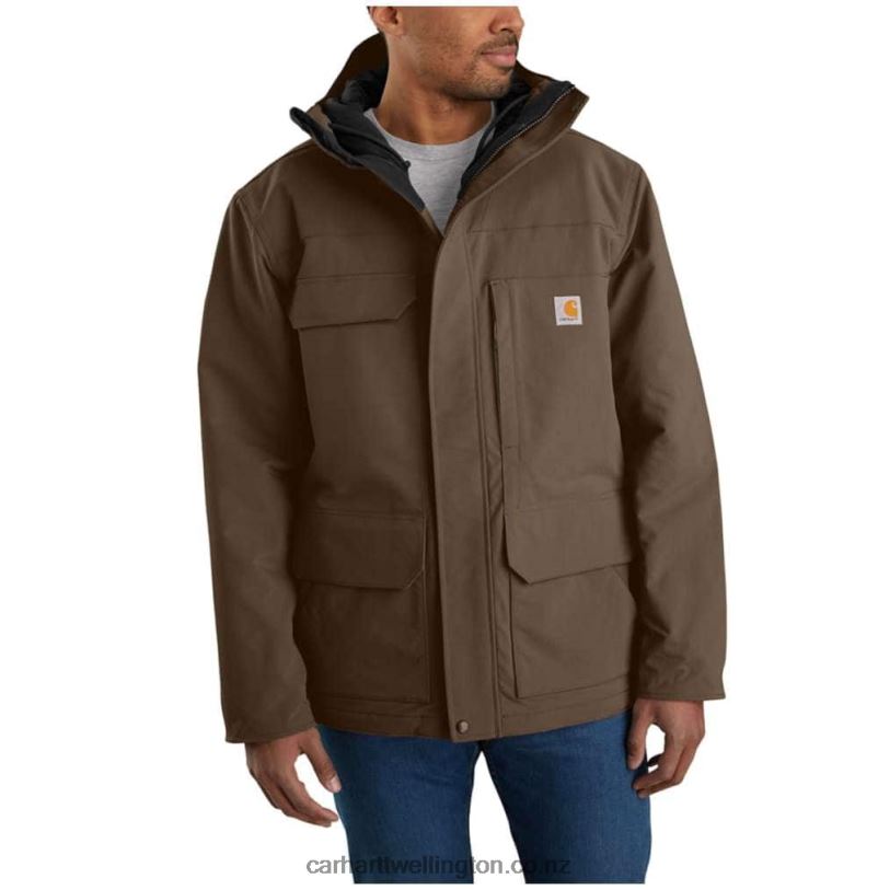 Men Super Dux Relaxed Fit Insulated Traditional Coat Carhartt R6J0P15 Black