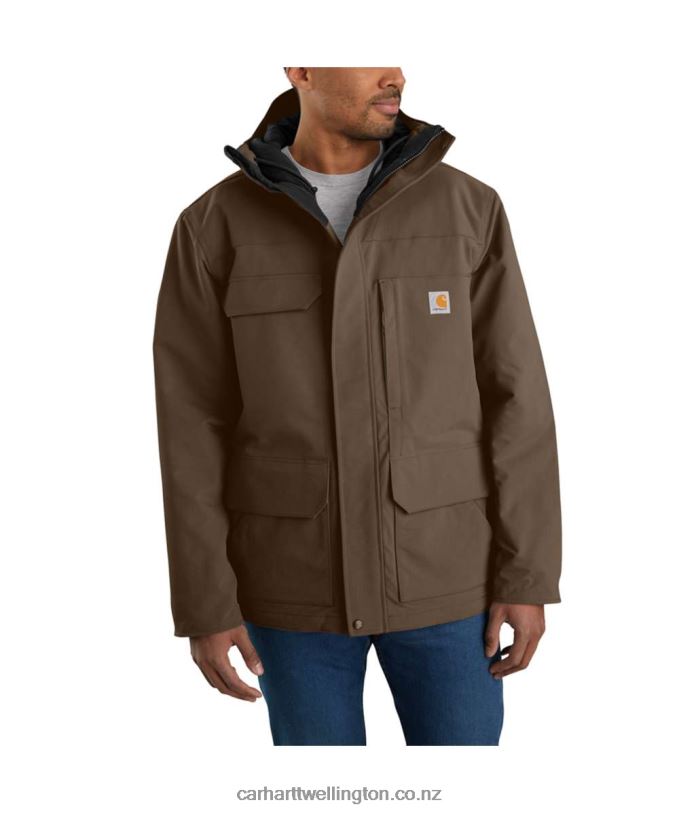 Men Super Dux Relaxed Fit Insulated Traditional Coat Carhartt R6J0P15 Black