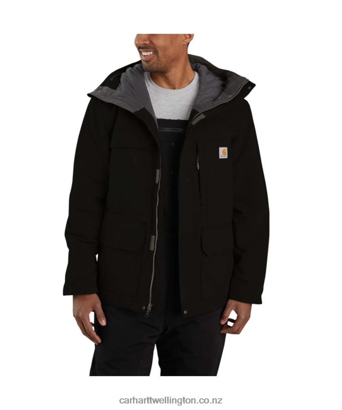 Men Super Dux Relaxed Fit Insulated Traditional Coat Carhartt R6J0P15 Black