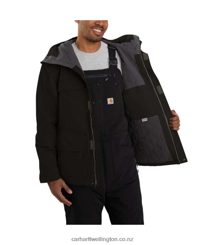 Men Super Dux Relaxed Fit Insulated Traditional Coat Carhartt R6J0P15 Black