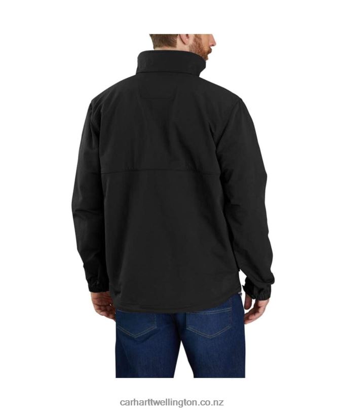 Men Super Dux Relaxed Fit Lightweight Mock Neck Jacket Carhartt R6J0P23 Black