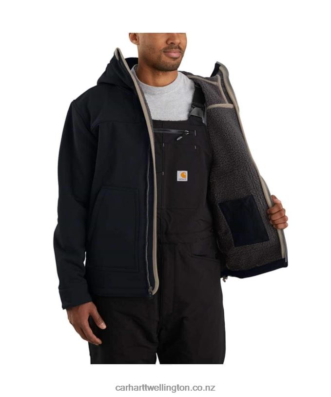 Men Super Dux Relaxed Fit Sherpa-Lined Active Jac Carhartt R6J0P20 Black