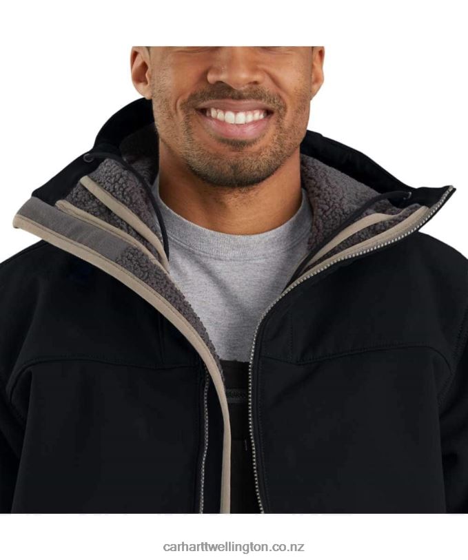 Men Super Dux Relaxed Fit Sherpa-Lined Active Jac Carhartt R6J0P20 Black