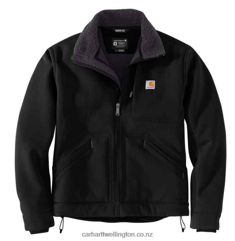 Men Super Dux Relaxed Fit Sherpa-Lined Detroit Jacket Carhartt R6J0P26 Black