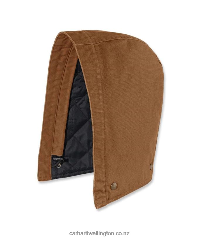 Men Washed Duck Insulated Hood Carhartt R6J0P33 Black