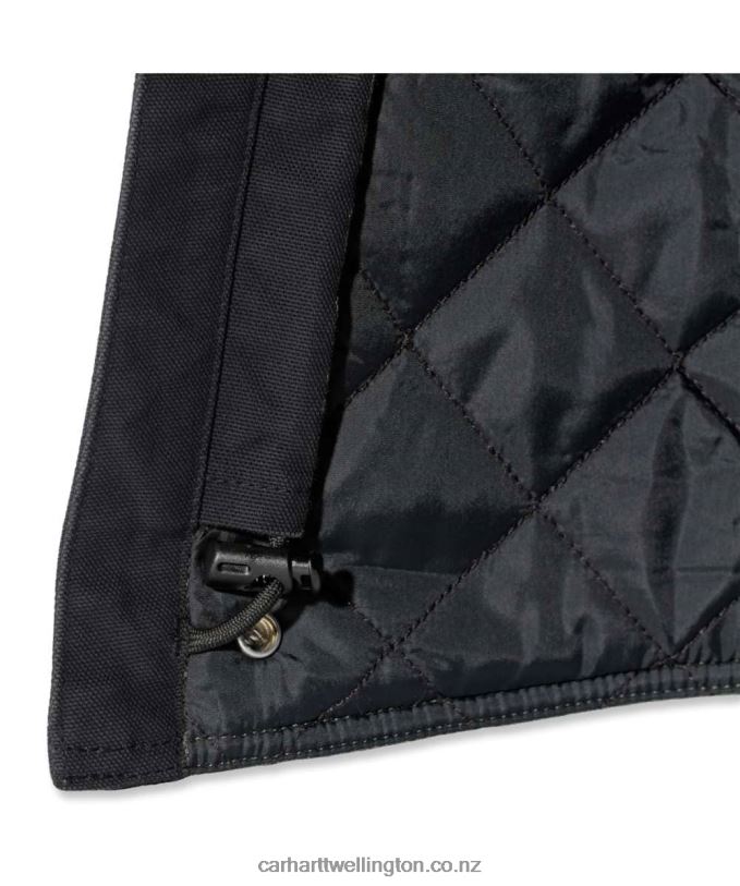 Men Washed Duck Insulated Hood Carhartt R6J0P33 Black