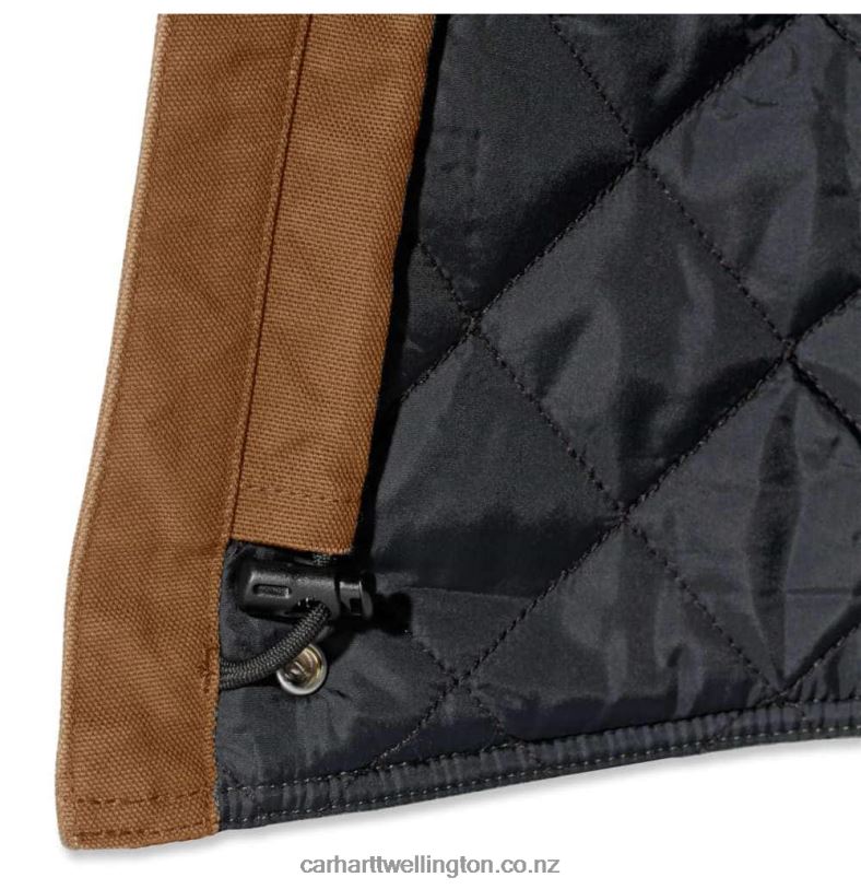 Men Washed Duck Insulated Hood Carhartt R6J0P33 Black