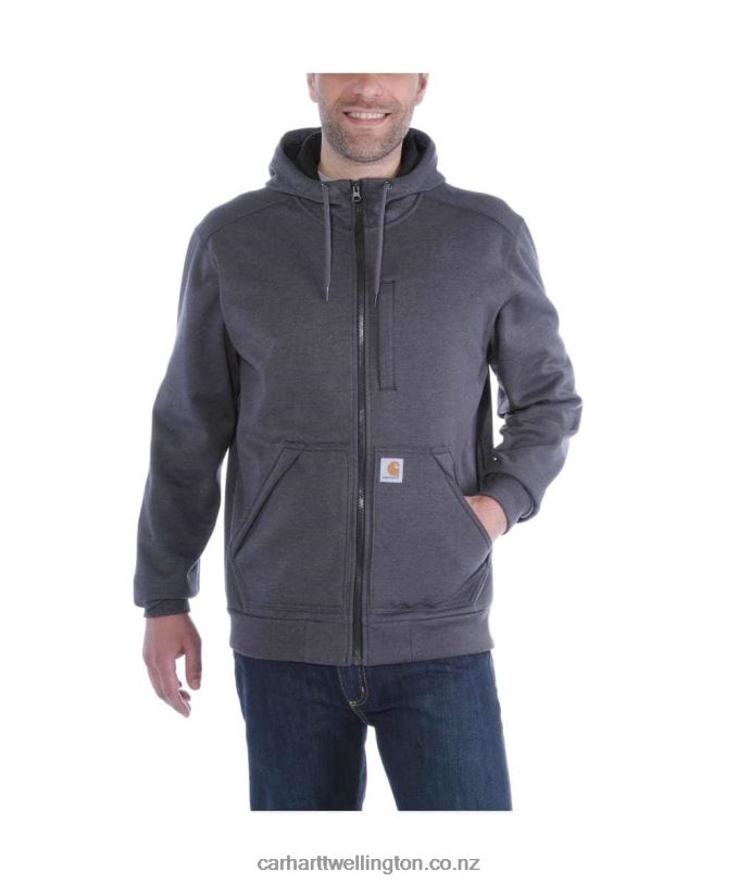 Men Wind Fighter Relaxed Fit Midweight Full-Zip Sweatshirt Carhartt R6J0P27 Black