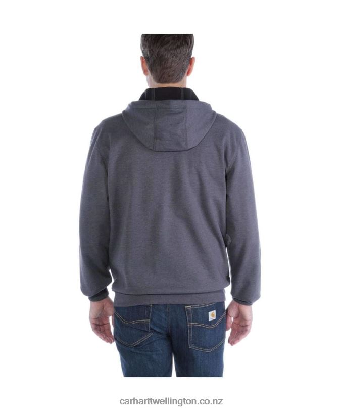 Men Wind Fighter Relaxed Fit Midweight Full-Zip Sweatshirt Carhartt R6J0P27 Black