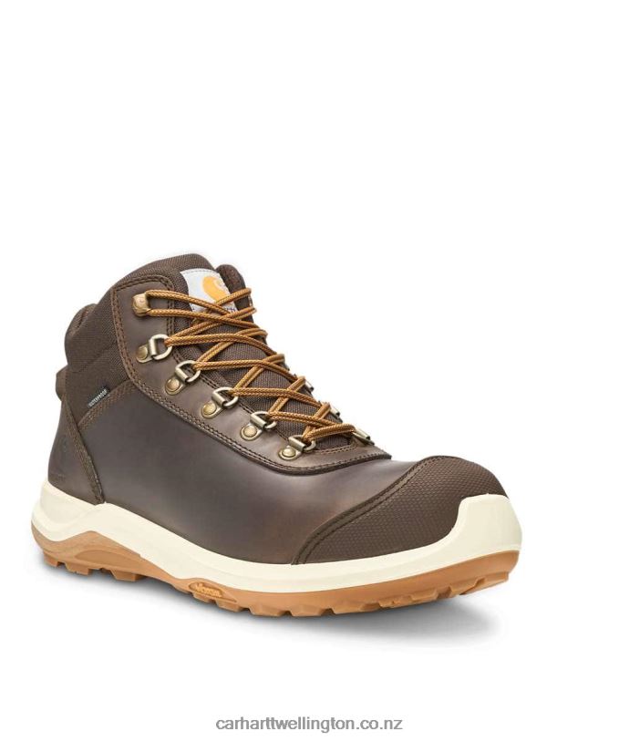 Men Wylie Rugged Flex Waterproof S3 Safety Boot Carhartt R6J0P154 Dark Brown