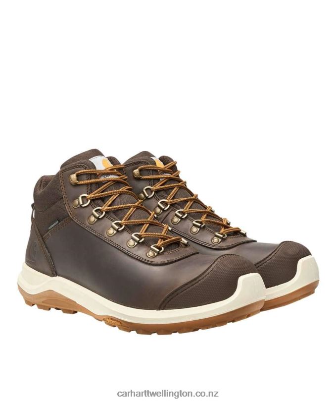 Men Wylie Rugged Flex Waterproof S3 Safety Boot Carhartt R6J0P154 Dark Brown