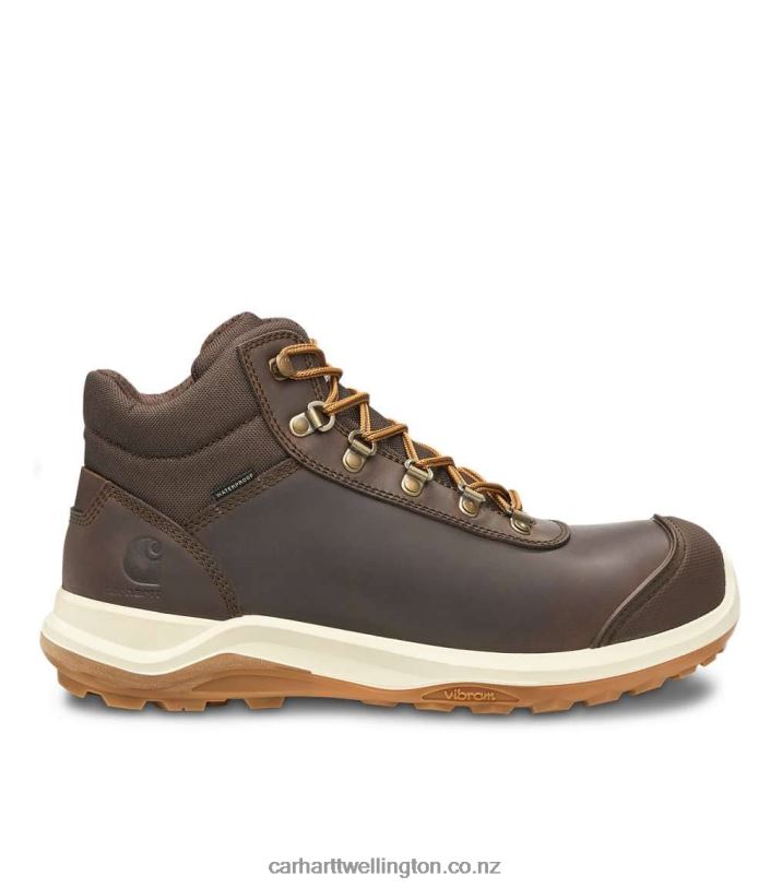 Men Wylie Rugged Flex Waterproof S3 Safety Boot Carhartt R6J0P154 Dark Brown