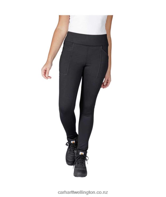 Women Force Fitted Heavyweight Lined Legging Carhartt R6J0P184 Black
