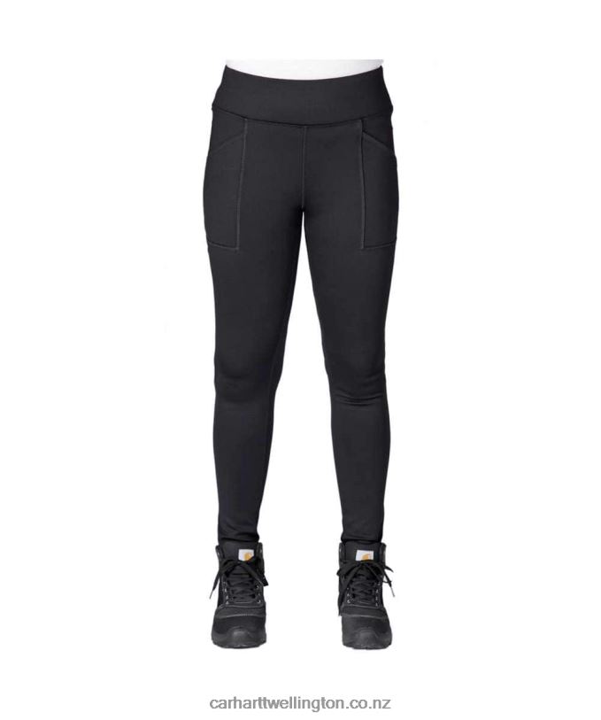 Women Force Fitted Heavyweight Lined Legging Carhartt R6J0P184 Black
