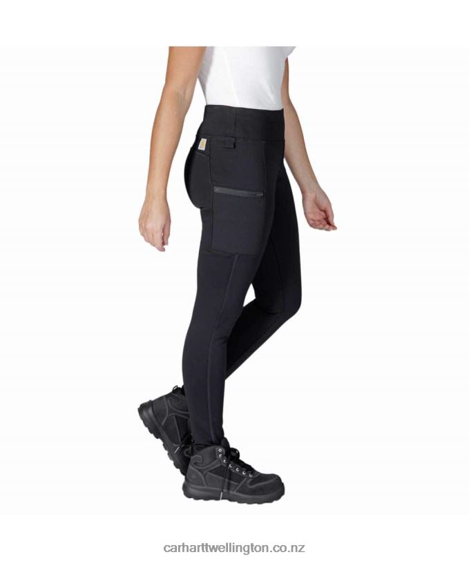 Women Force Fitted Heavyweight Lined Legging Carhartt R6J0P184 Black