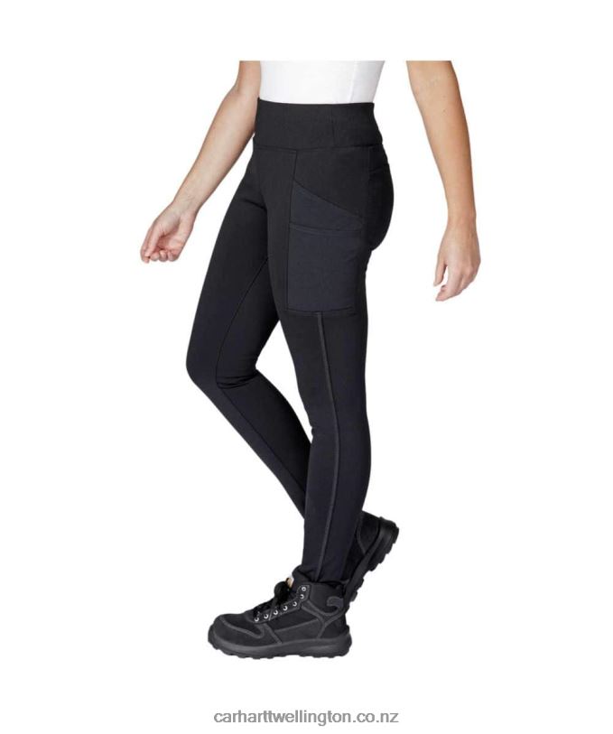 Women Force Fitted Heavyweight Lined Legging Carhartt R6J0P184 Black