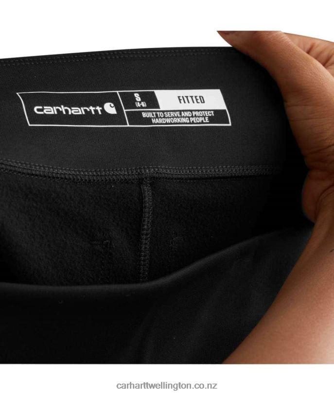 Women Force Fitted Heavyweight Lined Legging Carhartt R6J0P184 Black